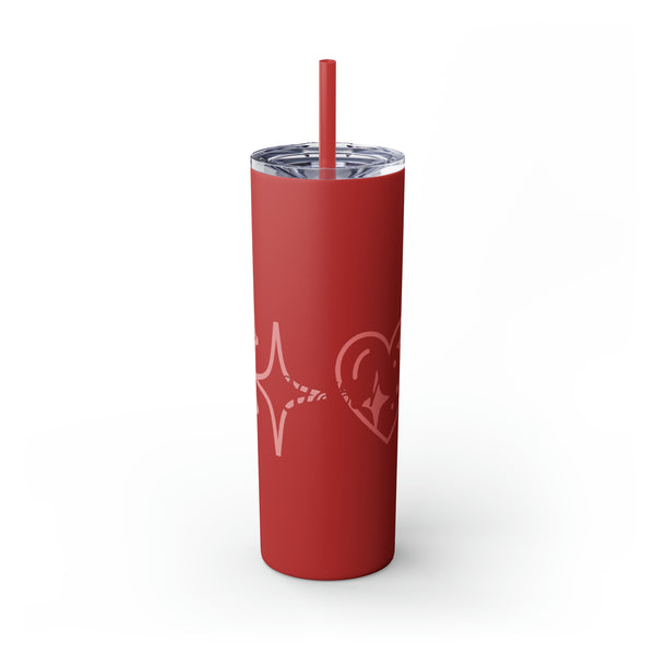 Queen Skinny Tumbler with Straw, 20oz