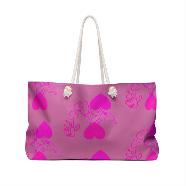 Heart, Flower, and Stars Weekender Bag