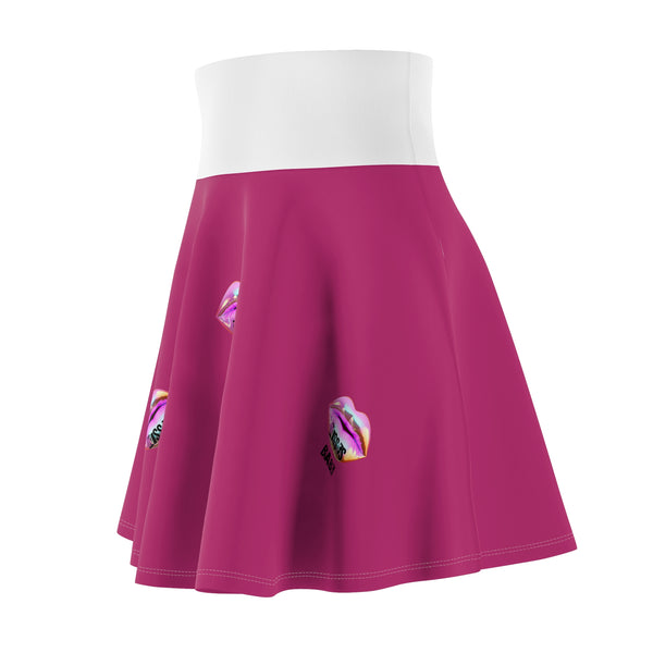 Kisses Babe Women's Skater Skirt (AOP)