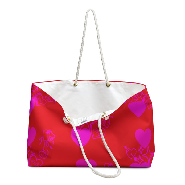 Heart, Flower, and Stars Weekender Bag