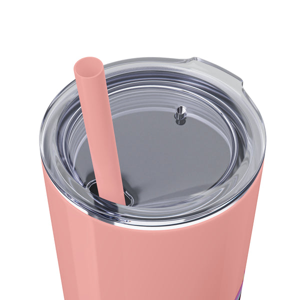 Kisses Babe Skinny Tumbler with Straw, 20oz