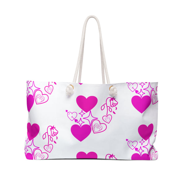 Heart, Flower, and Stars Weekender Bag