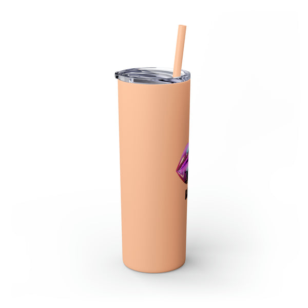 Kisses Babe Skinny Tumbler with Straw, 20oz