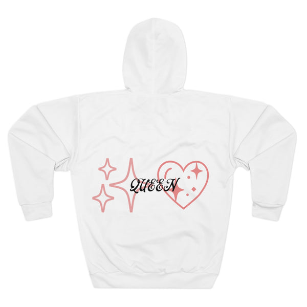 Stars and Heart Queen Unisex Pullover Hoodie (AOP)