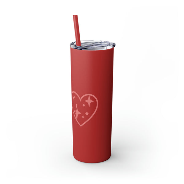 Queen Skinny Tumbler with Straw, 20oz