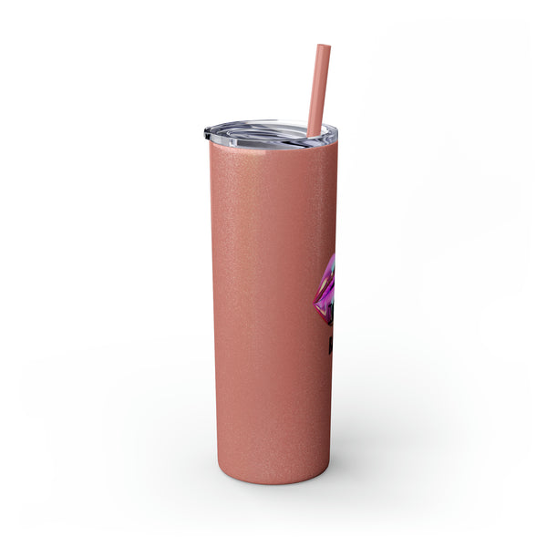 Kisses Babe Skinny Tumbler with Straw, 20oz