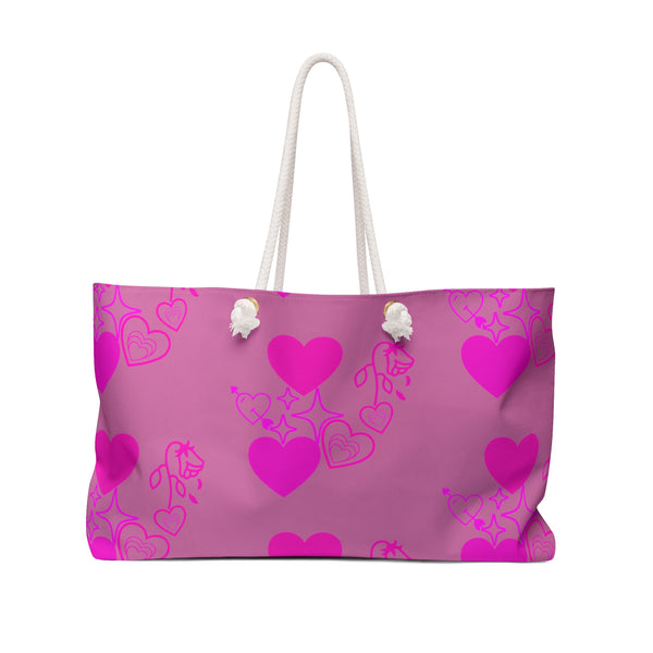 Heart, Flower, and Stars Weekender Bag