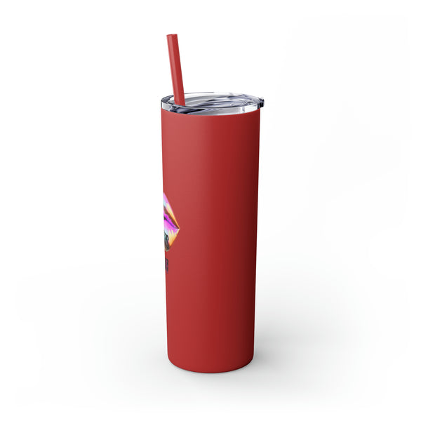 Kisses Babe Skinny Tumbler with Straw, 20oz