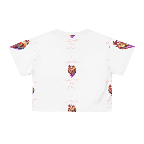 Queen Heart in Love Crop Tee (AOP)