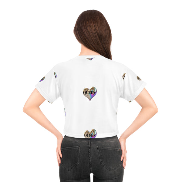 Queen Heart Crop Tee (AOP)