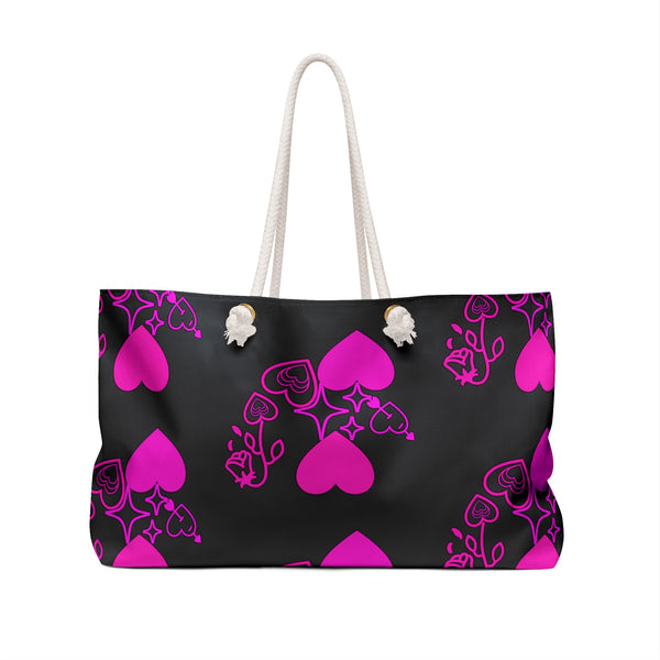 Hearts, Flower, and Stars Weekender Bag