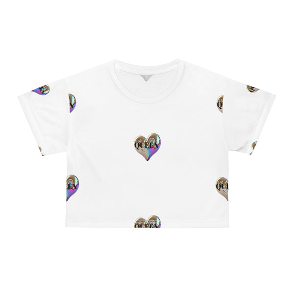 Queen Heart Crop Tee (AOP)