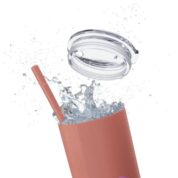 Kisses Babe Skinny Tumbler with Straw, 20oz