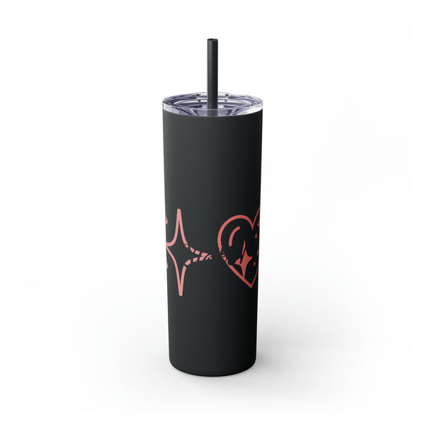 Queen Skinny Tumbler with Straw, 20oz