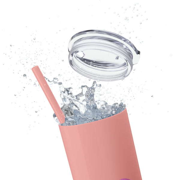 Kisses Babe Skinny Tumbler with Straw, 20oz