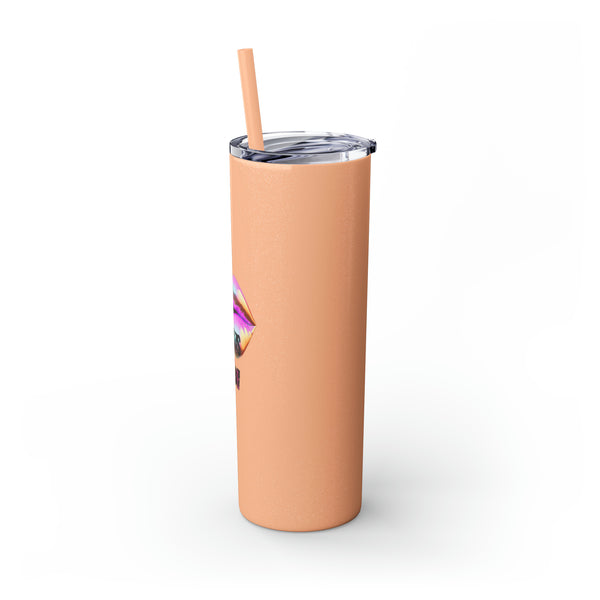 Kisses Babe Skinny Tumbler with Straw, 20oz