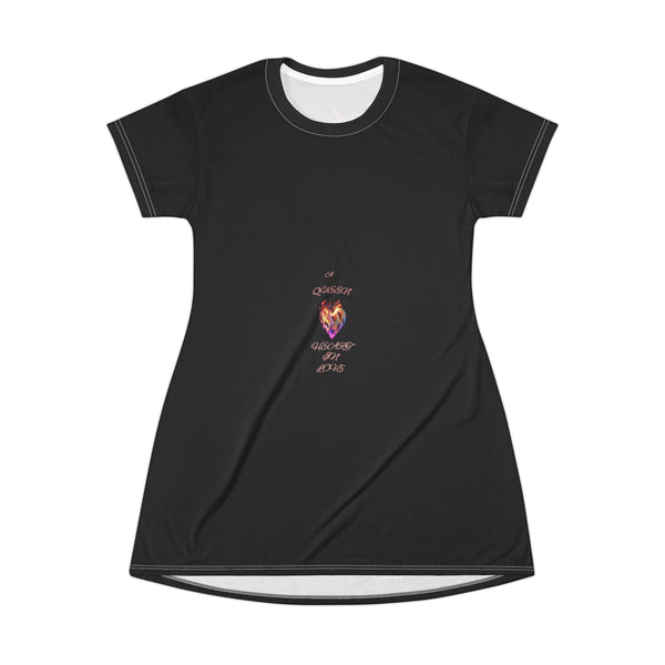 Queen Heart in Love T-Shirt Dress (AOP)