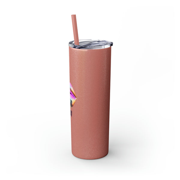 Kisses Babe Skinny Tumbler with Straw, 20oz