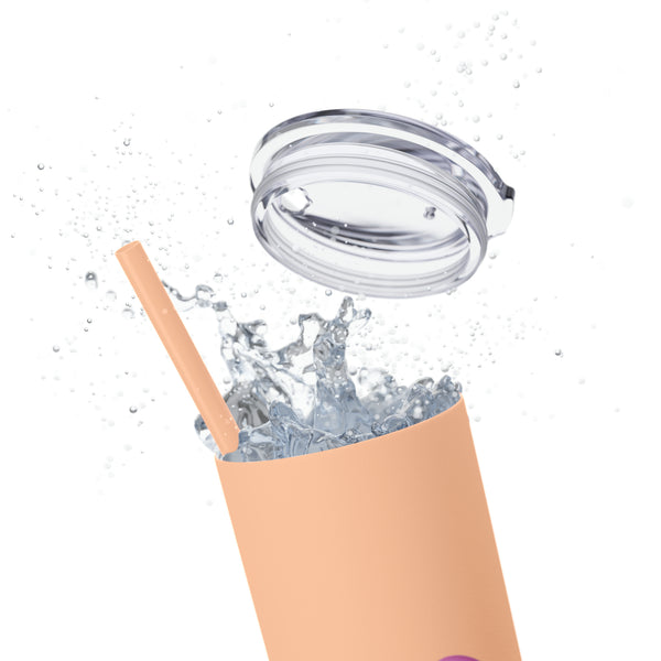 Kisses Babe Skinny Tumbler with Straw, 20oz