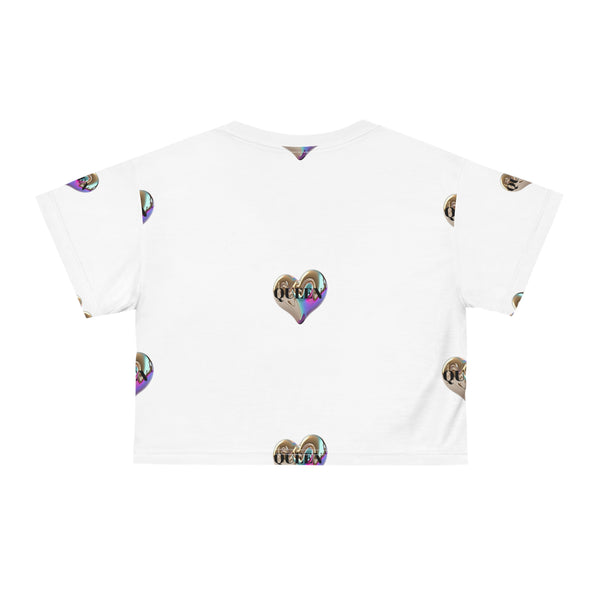 Queen Heart Crop Tee (AOP)