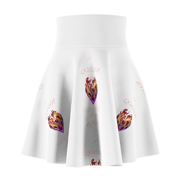 Queen Heart in Love Women's Skater Skirt (AOP)