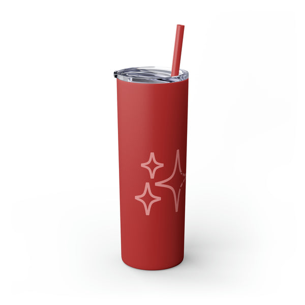 Queen Skinny Tumbler with Straw, 20oz