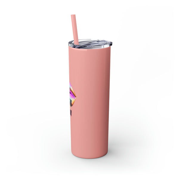 Kisses Babe Skinny Tumbler with Straw, 20oz