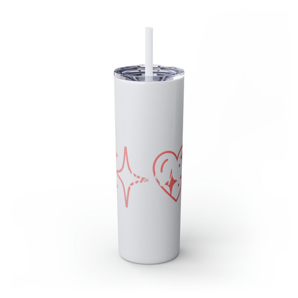 Queen Skinny Tumbler with Straw, 20oz