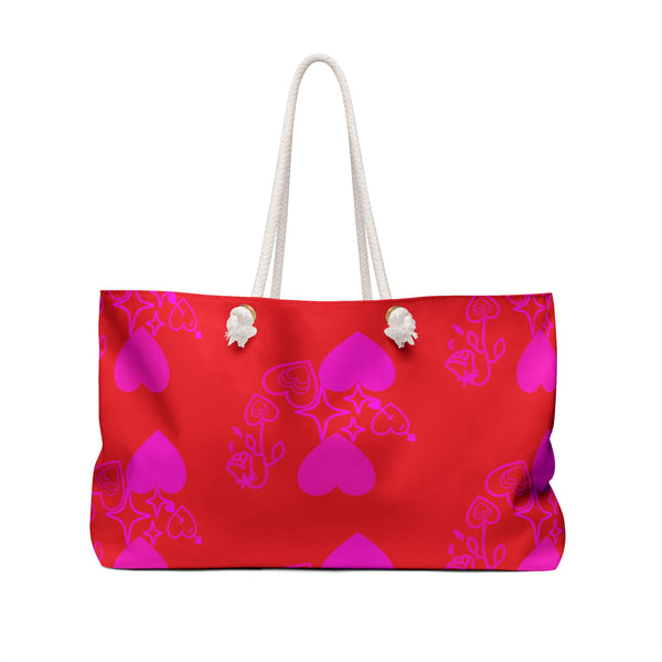 Heart, Flower, and Stars Weekender Bag