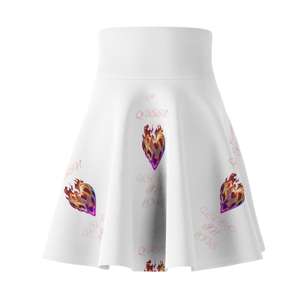 Queen Heart in Love Women's Skater Skirt (AOP)