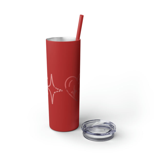 Queen Skinny Tumbler with Straw, 20oz