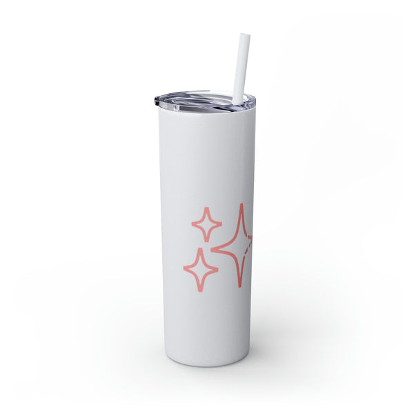 Queen Skinny Tumbler with Straw, 20oz