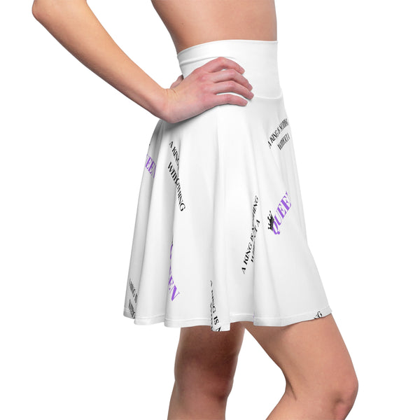 King is nothing without a Queen Women's Skater Skirt (AOP)