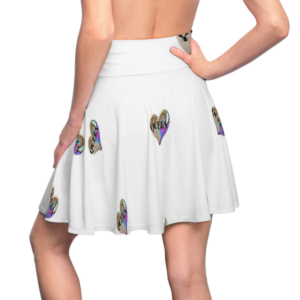 Queen Heart Women's Skater Skirt (AOP)