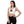 Red Rose White Longline sports bra