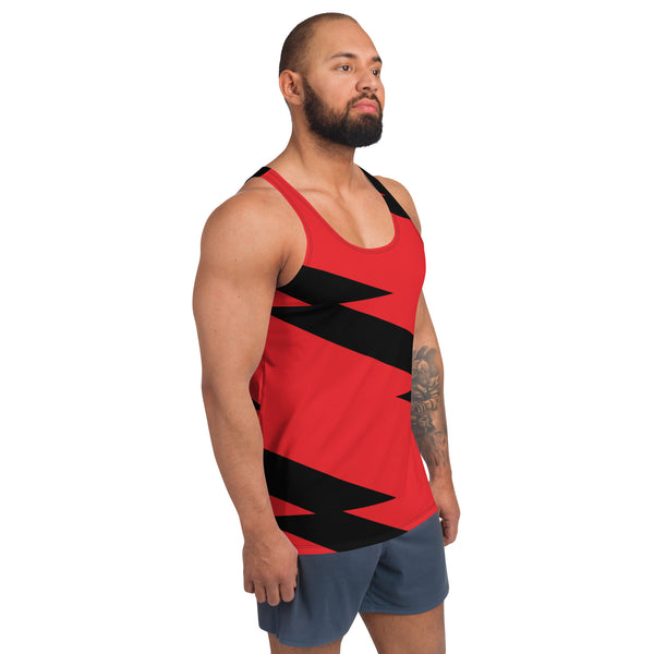 Red and Black Unisex Tank Top