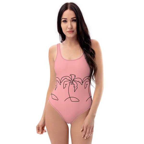 Palm Tree One-Piece Swimsuit