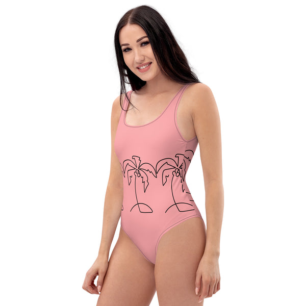 Palm Tree One-Piece Swimsuit