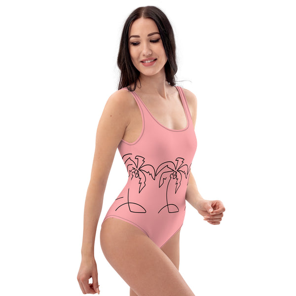 Palm Tree One-Piece Swimsuit