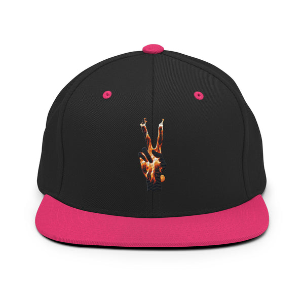 Flaming Peace Snapback Hat