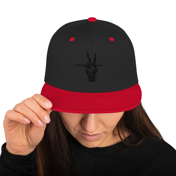 Black Peace Snapback Hat