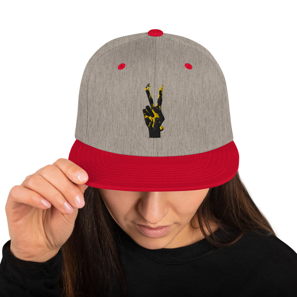 Yellow Peace Snapback Hat