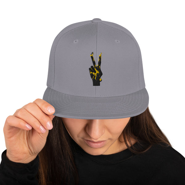 Yellow Peace Snapback Hat